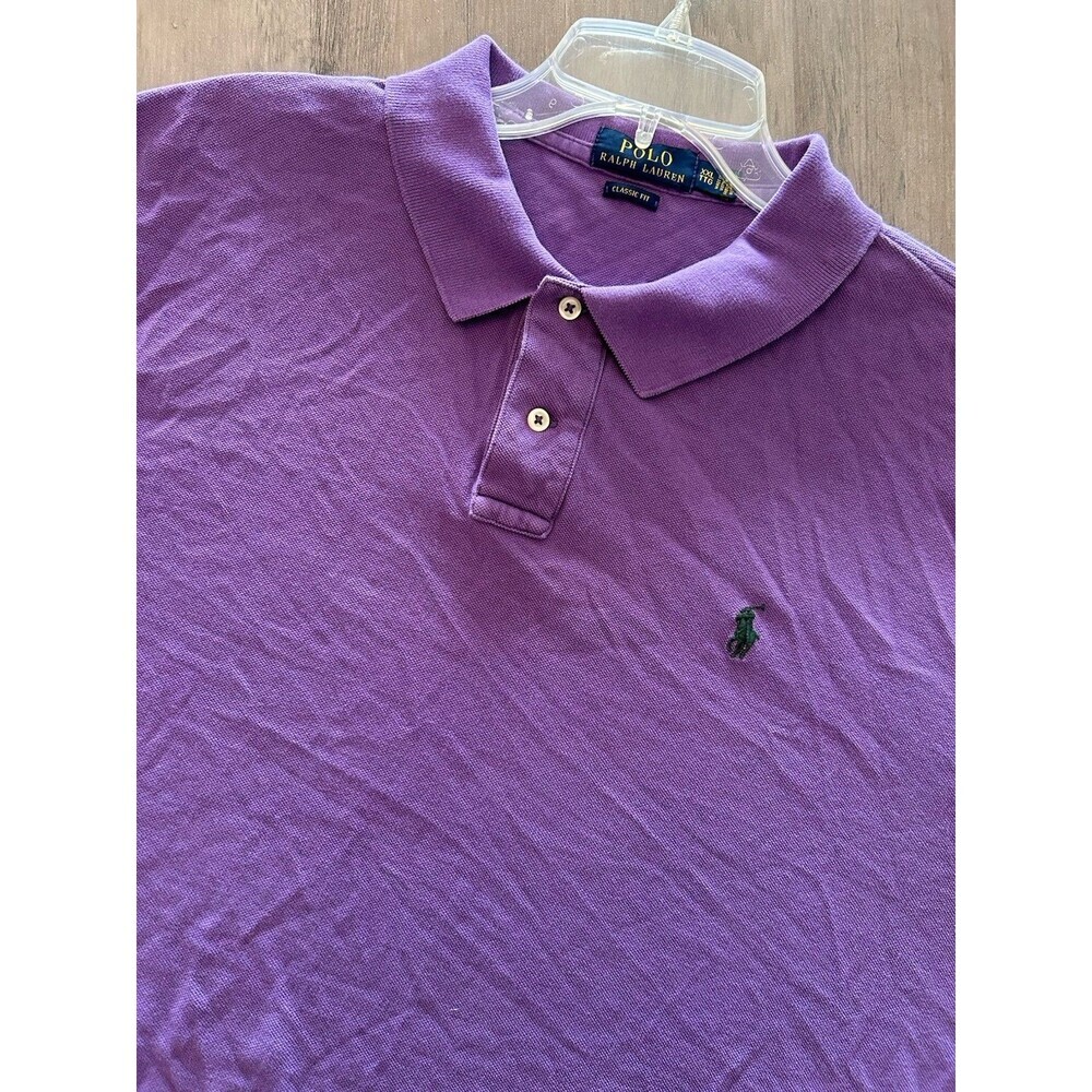 Polo Ralph Lauren Purple Classic Fit Cotton Mens Polo Shirt Size XXL